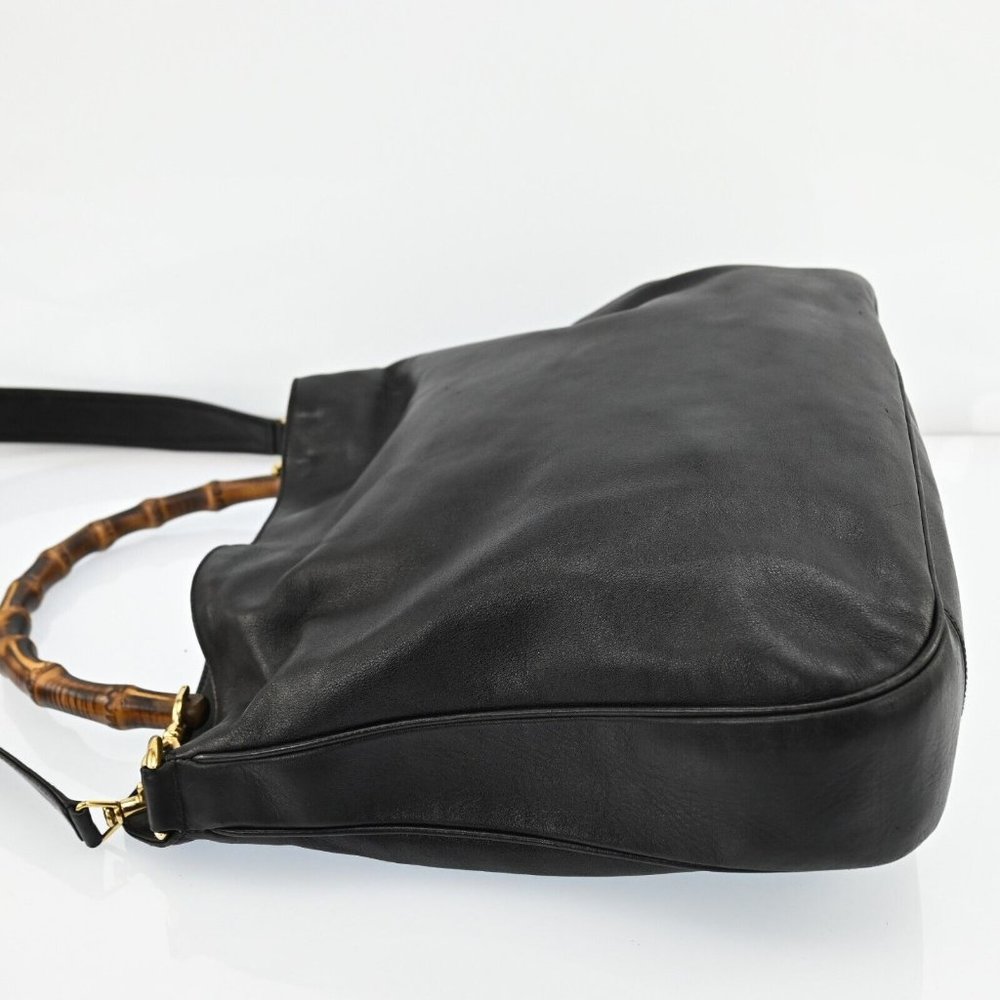 Auth Gucci Bamboo 2Way Shoulder Bag #47302G16B - Picture 4 of 12